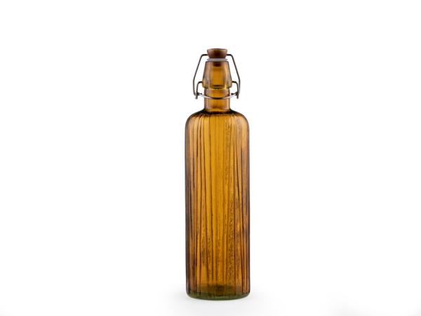BITZ BITZ Kusintha Water Bottle Dia 8 x 30 cm 0 75 liter Amber