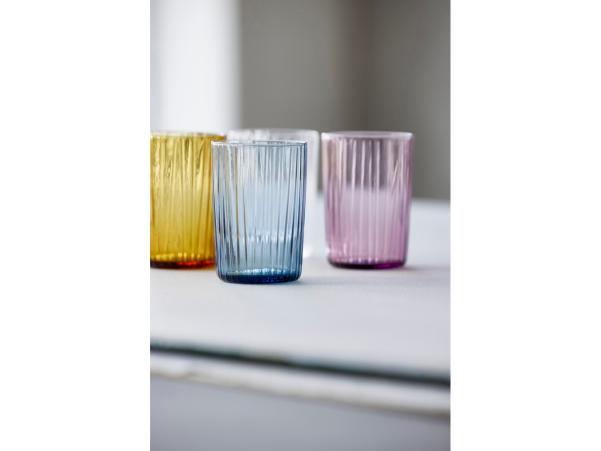 BITZ BITZ Kusintha Water Glass Dia 7 X 10 5 Cm 28 Cl 4 Pcs Blue