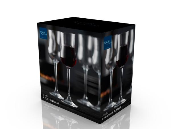 BITZ Lyngby Glas Juvel Port Wine/Grappa 9 Cl 6 Pcs
