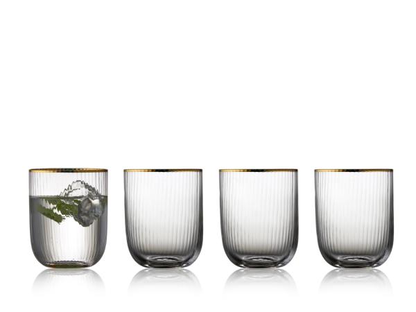 BITZ Lyngby Glas Palermo Gold Tumbler 35 cl 4 pcs