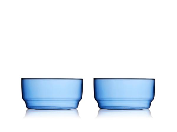 BITZ Lyngby Glas Torino Bowl 12 cm 2 pcs Blue