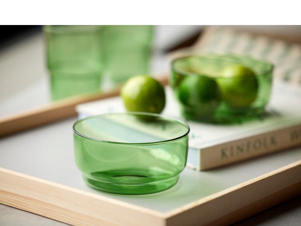 BITZ Lyngby Glas Torino Bowl 12 Cm 2 Pcs Green