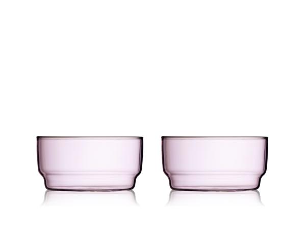 BITZ Lyngby Glas Torino Bowl 12 cm 2 pcs Pink