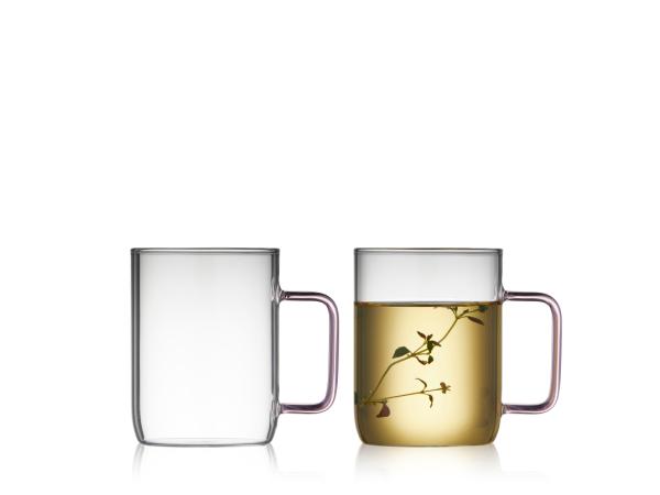 BITZ Lyngby Glas Torino Glass mug 40 cl 2 pcs Pink