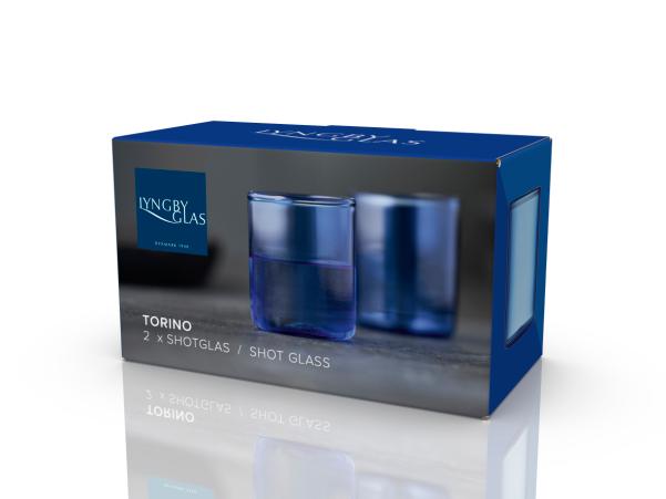 BITZ Lyngby Glas Torino Shot Glass 6 Cl 2 Pcs Blue