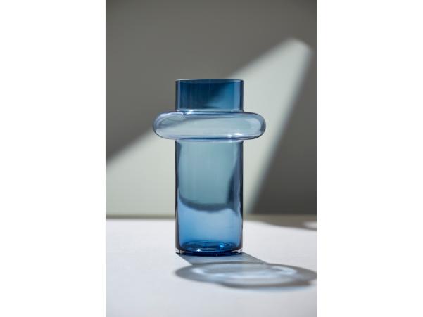 BITZ Lyngby Glas Tube Vase 40 Cm Dark Blue