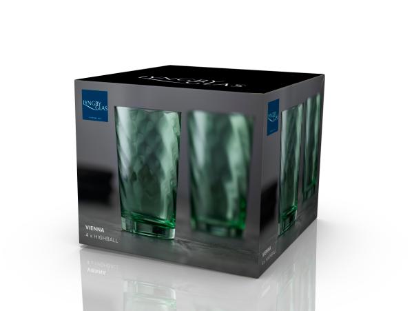 BITZ Lyngby Glas Vienna Highball 45 Cl 4 Pcs Green