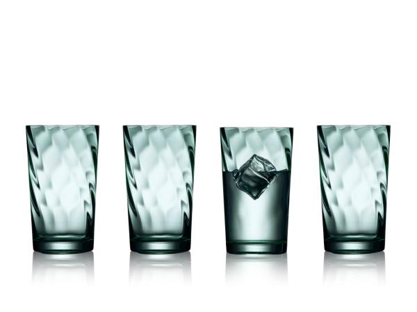 BITZ Lyngby Glas Vienna Highball 45 cl 4 pcs Green