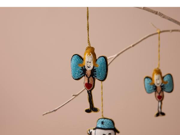 BITZ Medusa-Copenhagen Angel Ornament 6 X 12 Cm