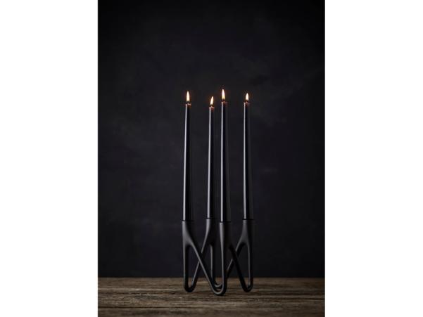 BITZ Morsø Roots Candlestick 4 Candles Black