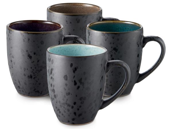 BITZ BITZ Mug Dia. 8 X 10 Cm 30 0 Cl 4 Pcs Black Ass