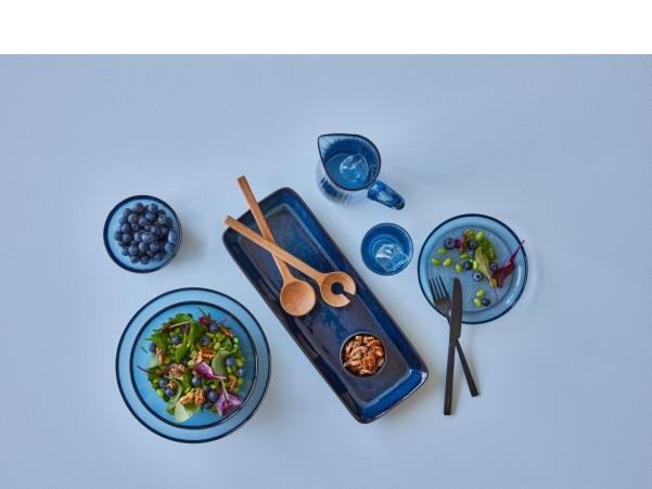 BITZ BITZ Serving Dish Rectangular 38 X 14 X 3 5 Cm Black/Dark Blue
