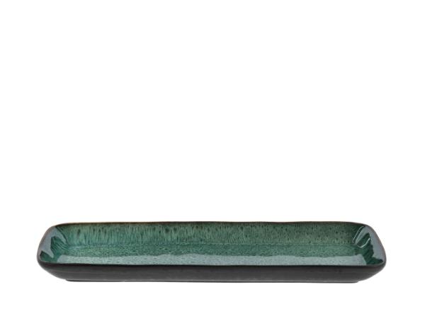 BITZ BITZ Serving Dish Rectangular 38 X 14 X 3 5 Cm Black/Green