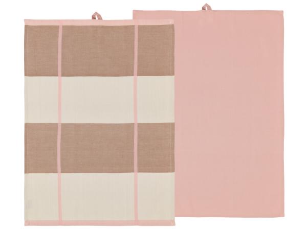 BITZ Södahl Blocks Tea towel 50 x 70 cm 2 pcs Rose
