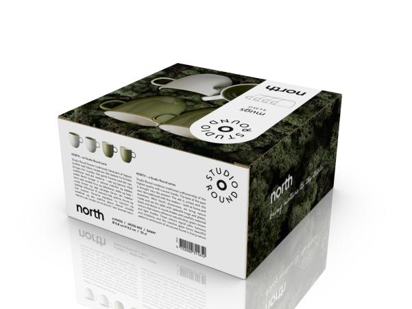 BITZ Studio Round North Mug 33 Cl 4 Pcs Moss Mix