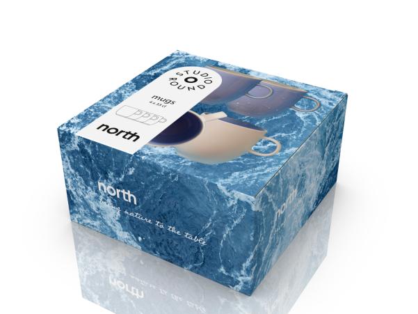 BITZ Studio Round North Mug 33 Cl 4 Pcs River Mix