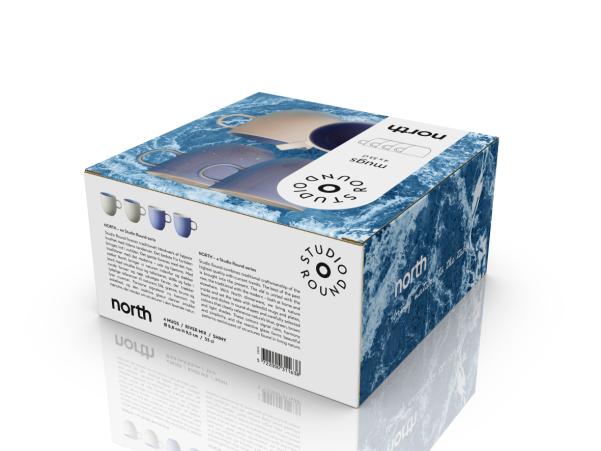 BITZ Studio Round North Mug 33 Cl 4 Pcs River Mix