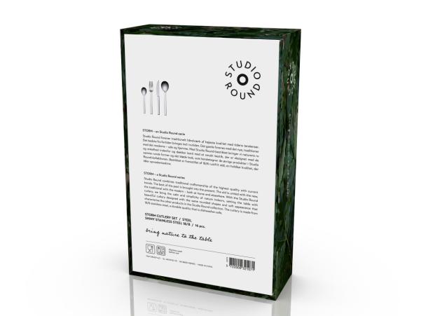 BITZ Studio Round Storm Cutlery Set 16 Parts Steel