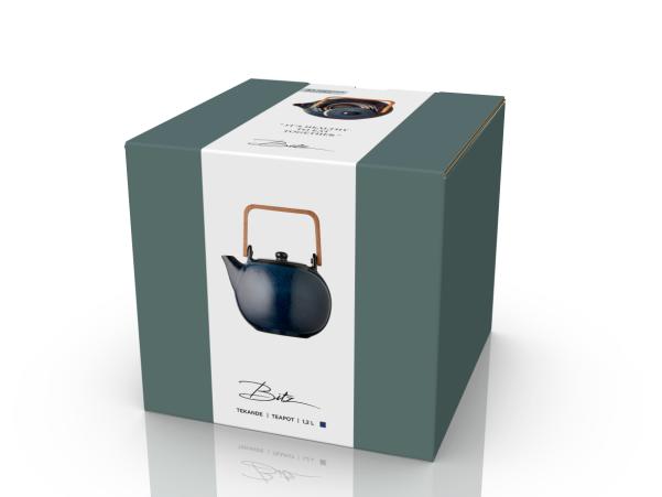 BITZ BITZ Tea Pot W. Tea Strainer 1.2 Litres Dark Blue