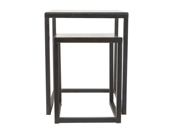BITZ Villa Collection Walde Table Set of 2 Black