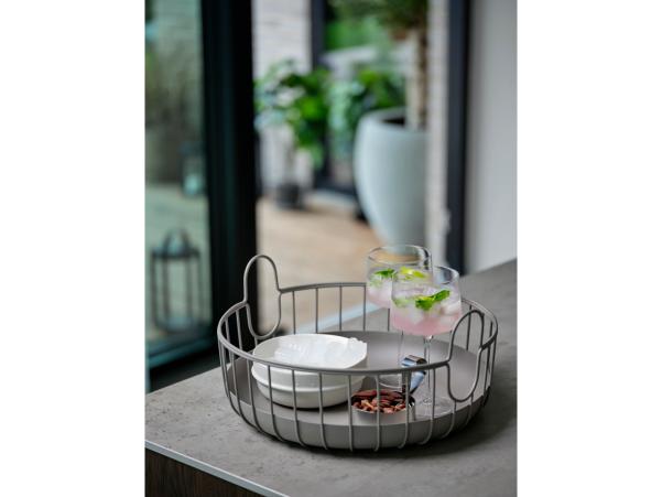 BITZ Zone Denmark Inu Basket Dia 38 X 18 Cm Taupe
