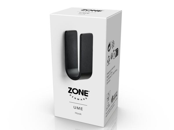 BITZ Zone Denmark Ume Hook 3 5 X 3 4 X 8 Cm Black