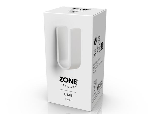 BITZ Zone Denmark Ume Hook 3 5 X 3 4 X 8 Cm White