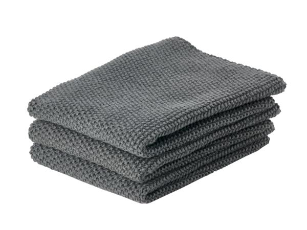 BITZ Zone Dish Cloth 27 X 27 Cm 3 Pcs Anthracite