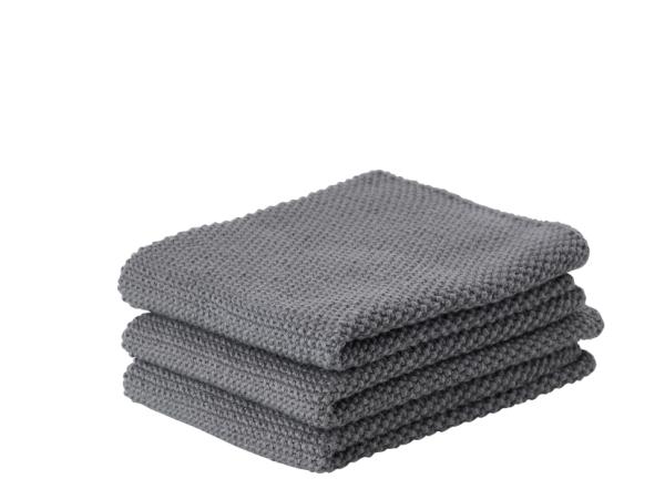 BITZ Zone Dish Cloth 27 X 27 Cm 3 Pcs Cool Grey