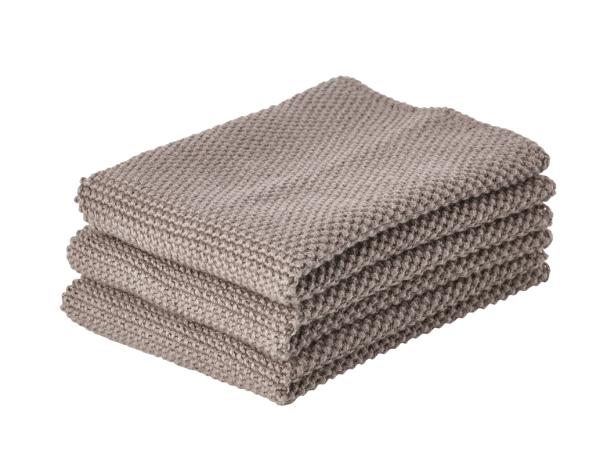 BITZ Zone Dish Cloth 27 X 27 Cm 3 Pcs Taupe