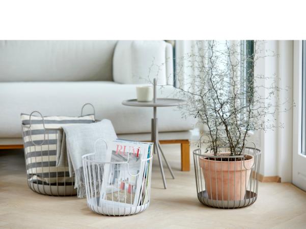 BITZ Zone Inu Basket Dia. 30 X 30.5 Cm Soft Grey