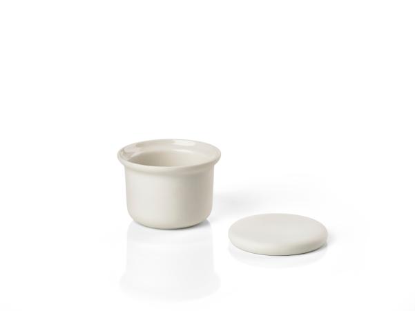 BITZ Zone Inu Jar With Lid Dia 9 X 6 5 Cm Offwhite