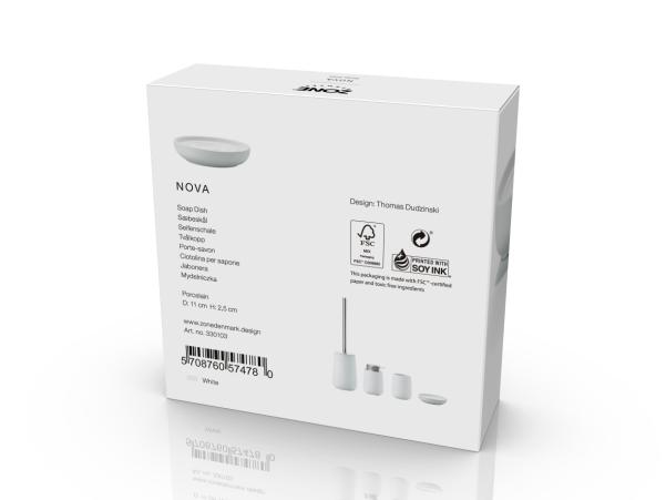 BITZ Zone Nova Soap Dish Dia. 11 X 2 5 Cm White