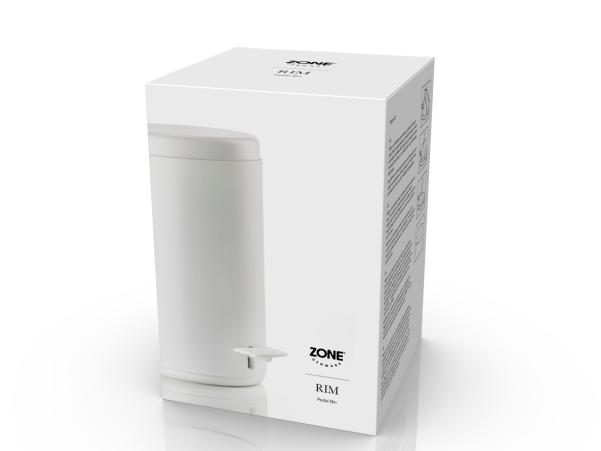 BITZ Zone Rim Pedal Bin 3 Liter White