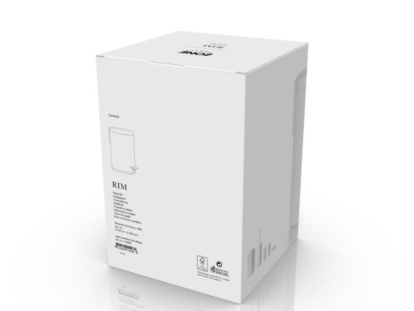 BITZ Zone Rim Pedal Bin 3 Liter White