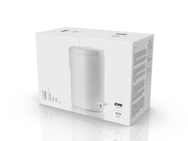BITZ Zone Rim Pedal Bin 3 Liter White