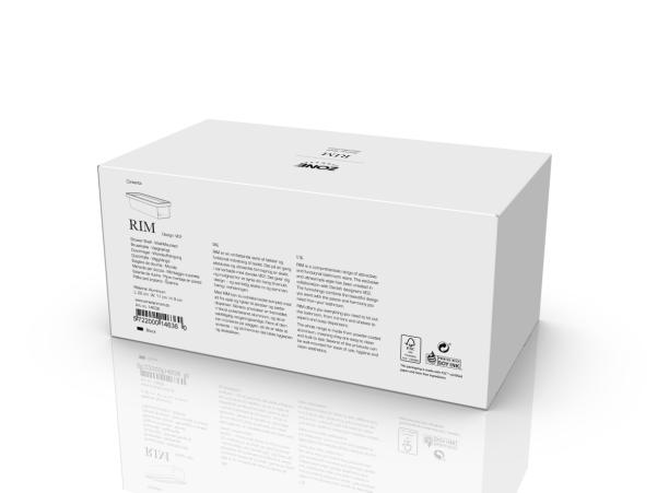 BITZ Zone Rim Showershelf 22 X 11.4 X 9 Cm Black