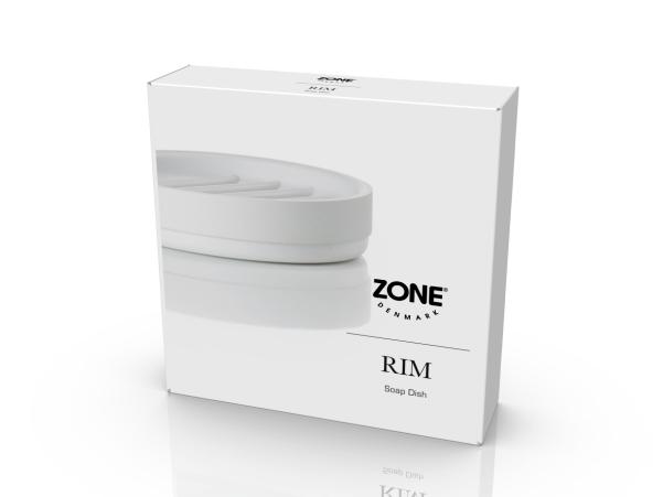 BITZ Zone Rim Soap Dish Dia 10.8 X 2.3 Cm White