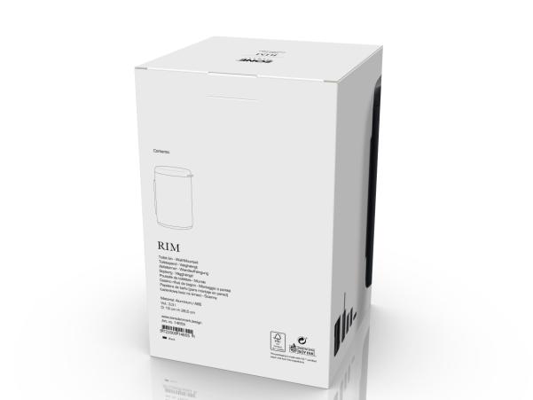 BITZ Zone Rim Toilet Bin For Wall 3.3 Liter Black