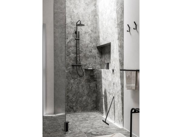 BITZ Zone Rim Towel Rail 70 X 7.5 X 2.5 Cm Black