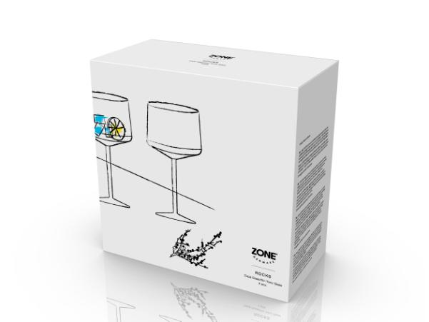 BITZ Zone Rocks Copa/GT Glass 19 Cm 47 Cl 2 Pcs