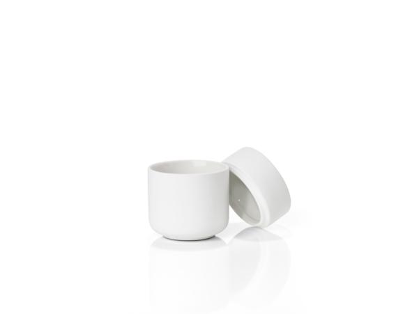 BITZ Zone Ume Jar With Lid Dia 8.3 X 10.3 Cm White