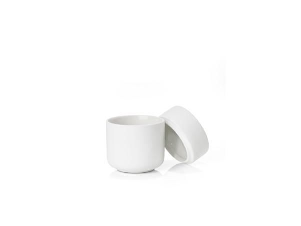 BITZ Zone Ume Jar With Lid Dia 8.3 X 10.3 Cm White