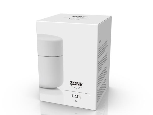 BITZ Zone Ume Jar With Lid Dia 8.3 X 10.3 Cm White