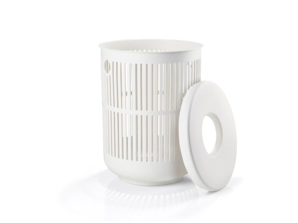 BITZ Zone Ume Laundry Basket Dia 40 X 54 Cm White