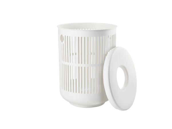 BITZ Zone Ume Laundry Basket Dia 40 X 54 Cm White