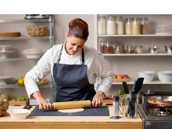 BITZ Blomsterbergs Baking Mat With Measurements 45 X 60 Cm Grey