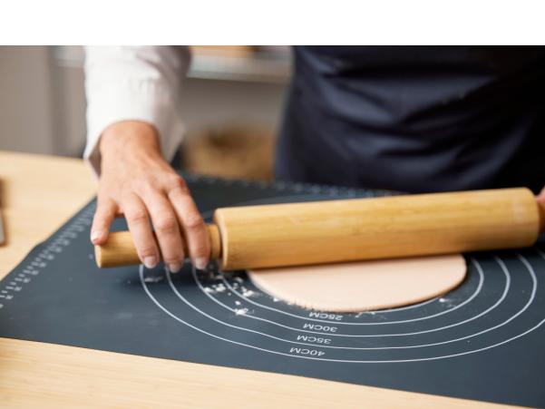 BITZ Blomsterbergs Baking Mat With Measurements 45 X 60 Cm Grey