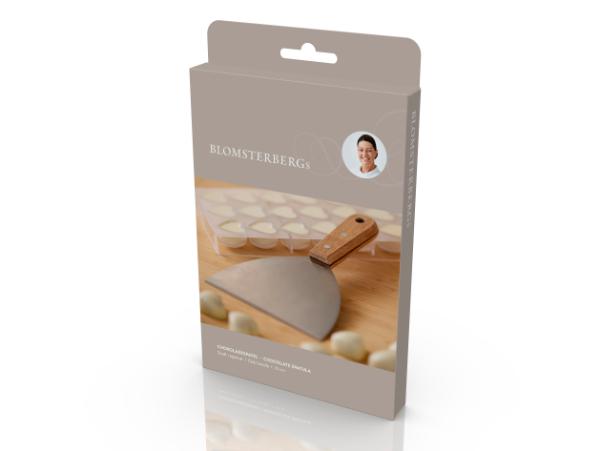 BITZ Blomsterbergs Chocolate Spatula 22 X 15 X 1.7 Cm Oak/Stainless Steel