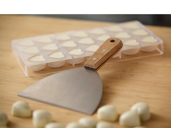 BITZ Blomsterbergs Chocolate Spatula 22 X 15 X 1.7 Cm Oak/Stainless Steel